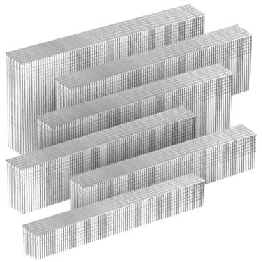 Imagem de SITLDY Pregos de aço inoxidável calibre 18 304, 6 tamanhos, pacote com 1600 (5/20.3 cm + 3/10.2 cm + 2.5 cm + 1-1/10.2 cm + 1-1/5.1 cm + 5.1 cm), pacote de projetos de tamanhos variados, para pistola