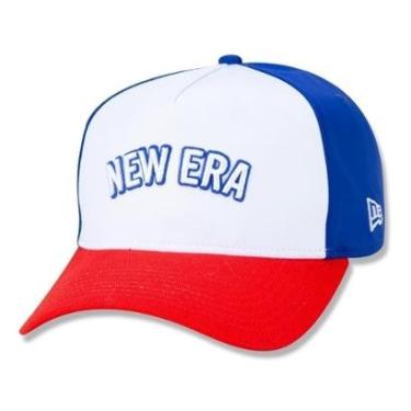 Imagem de BONE 9FORTY A-FRAME SNAPBACK ABA CURVA ENERGY SPIRIT ABA CURVA SNAPBACK BRANCO/ROYAL NEW ERA-Masculino