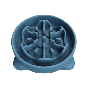 Imagem de Tigela de alimentação lenta para cães de raça grande, tigela de comida de cachorro grande antiasfixia, bloat stop, quebra-cabeça, tigela de alimentação saudável (azul, 4 xícaras)