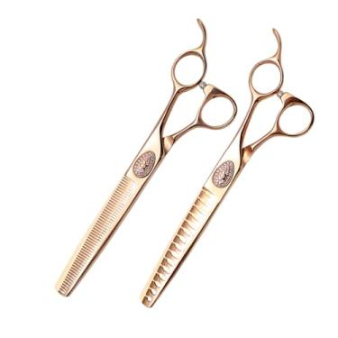 Imagem de SnipStar Professional 7 polegadas Animais de estimação cuidado tesouras conjunto VG10 aço, 50 dentes finar tesouras, 15 dentes cão chunker tesouras, 30% 65% taxa de diluição