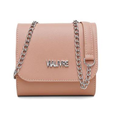 Imagem de Bolsa Feminina Mini Bag  Estilosa Pequena de Ombro com Alça Corrente -