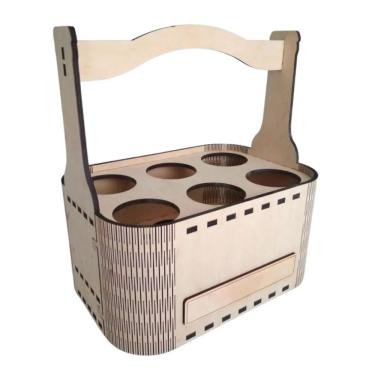 Imagem de Porta Garrafa Mdf 6 Lugares Suporte Cerveja