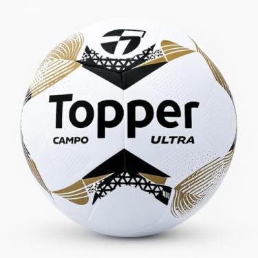 Imagem de Bola de Futebol de Campo Topper Ultra Dupla Colagem Oficial Dourada