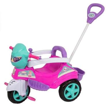 Imagem de Triciclo Passeio e Pedal Baby City Menina Maral - Motoquinha, Rosa, az