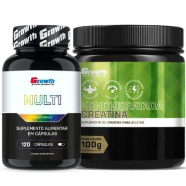 Imagem de Multivitaminico 120 Caps + Creatina Pura 100g Growth