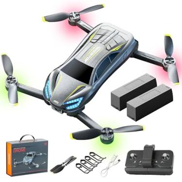 Imagem de Drone de carro com câmera dupla HD, motores sem escova, filmagem surround de 360°, modo Headless, fluxo óptico (drone de carro com 【duas baterias】)