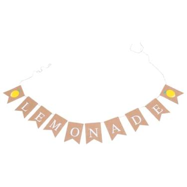 Imagem de Luxshiny Banner De Barraca De Limonada Decoração De Festa Com Tema De Limão Bandeirinhas Penduradas Guirlanda Para Festa Com Tema De Limão Decoração De Festa De Limonada Para Eventos De
