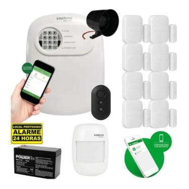 Imagem de Kit Alarme Intelbras 1 Sensor Infravermelho E 9 Magnético Sf