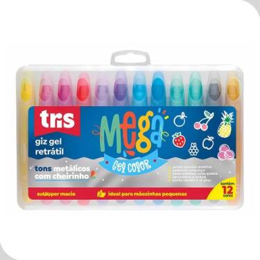 Imagem de Giz retr mega gel color metal 12cor cjto - TRIS
