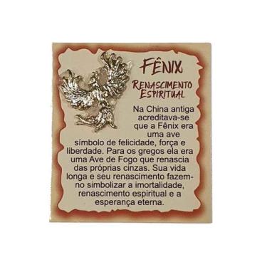 Imagem de Talismã Fênix Dourado Metal/Papel - Balisun