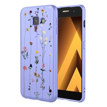 Imagem de KOARWVC Capa de celular para Galaxy A5 2017, capa para Samsung a5 2017 SM-A520, design bonito com estampa de flor, fina, protetora, macia, amortecedora, capa de telefone para Samsung Galaxy A5 2017