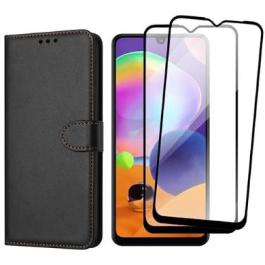 Imagem de Capa Capinha Carteira Para Galaxy A31 Capinha Flip Case + 2 Películas de Vidro Temperado 3D