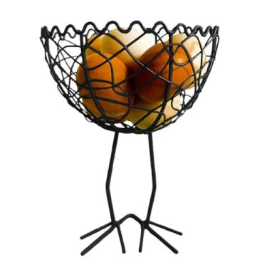 Imagem de Cesta de , cesta de metal para – suporte de armazenamento de grande capacidade para coletar bancada, cozinha, pão, adultos, biscoitos, crianças, casa de fazenda de Páscoa
