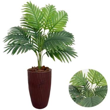 Imagem de Planta Artificial Palmeira Com Vaso Ondulado Cone Decoração - PlantaIm