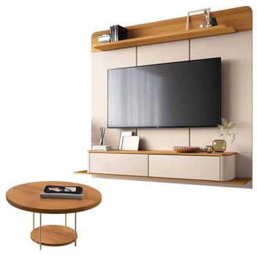 Imagem de Home Suspenso Galax Cinamomo Off White E Mesa De Centro Sky Cinamomo- Hb Móveis