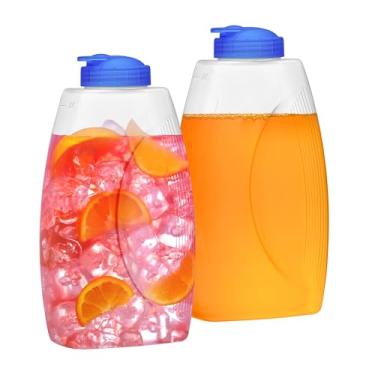 Imagem de Amazing Abby - Fitly – Jarra de plástico de 1,814 g (pacote com 2), jarra de água inquebrável com tampa, livre de BPA, resistente ao calor, lavável na máquina de lavar louça, ótimo para bebidas