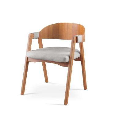 Imagem de Cadeira para Sala de Jantar 80cm X 60cm Luna Cinza/Marrom