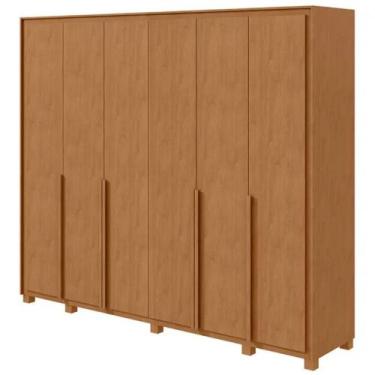 Imagem de Guarda-Roupa Casal 6 Portas Bater 8 Gavetas MDF Lopas Imperatore Roupe