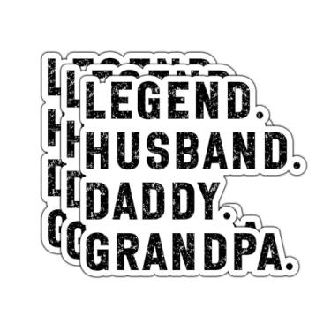 Imagem de (3 peças) Adesivo Legend Husband Daddy Grandpa Citações Engraçadas Vinil Decalque Adesivos Presente para Pai Papa Tumbler Laptop Kindle Garrafas de Água Livros Telefone Presente para Pai Pai Papa