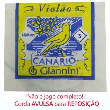 Imagem de Corda AVULSA Violao Classico Nylon 3a SOL GIANNINI Canario