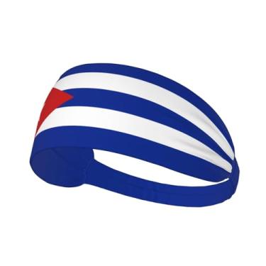 Imagem de Bandanas de corrida com bandeira de Cuba para homens e mulheres, faixas esportivas para basquete, tênis, ioga, treino, faixa de cabelo elástica antiderrapante