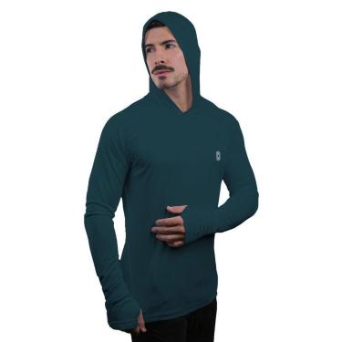 Imagem de Camiseta Skube Com Capuz Proteção UV 50+ Segunda Pele Térmica Tecido Termodry Manga Longa Dedeira-Masculino