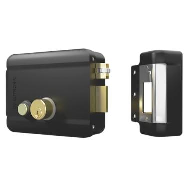 Imagem de SEGURANCA FECHADURA ELETRICA PARA PORTAO COM BOTAO INTERNO 12V 1,2A PRETA