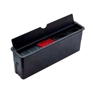 Imagem de Caixa Embutir Mesa Móveis Com 03 Tomada 20A New Slim Preta - Masticmol