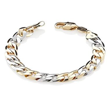 Imagem de Gem Stone King Pulseira de corrente de latão dourado de 23 cm com fecho lagosta, Latão, Sem Pedra