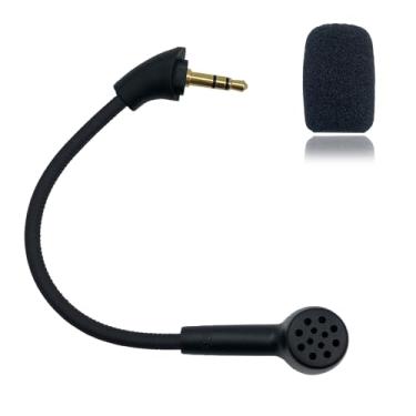 Imagem de NewTH Microfone de substituição para jogos com cancelamento de ruído Boom apenas para fone de ouvido Kingston HyperX Mix Gaming PS4 PS5, computador, PC, jogos, conector de 3,5 mm