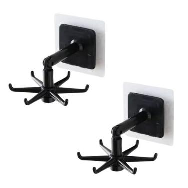 Imagem de kit 2 gancho suporte multi utilidades para casa cozinha utensilios rot