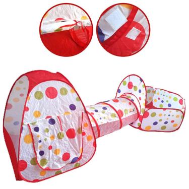 Imagem de Barraca Infantil com Toca Túnel e Piscina de Bolinhas Grande Menino Menina Dobrável Brinquedo Educativo