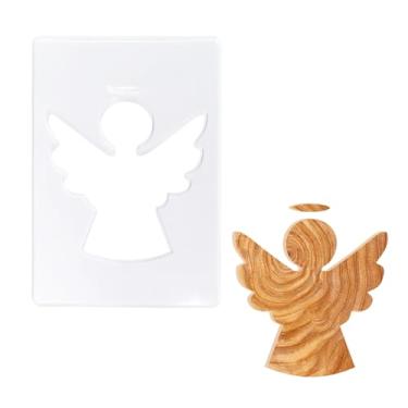 Imagem de Modelos de roteador de acrílico de Natal com formato de anjo para carpintaria de férias, kit de artesanato decorativo de férias, ideias de presente faça você mesmo, estênceis para marcenaria para