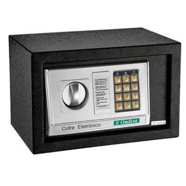 Imagem de Cofre Eletrônico Digital Em Aço Preto Ordene