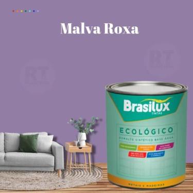Imagem de Esmalte Sintético Brasilux Base Água Ecologico Cor Roxo 800ML Brilhant