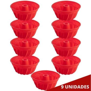 Imagem de Jogo 9 Assadeiras 23,5cm Antiaderente Sortida Silicone - QUALITY HOUSE