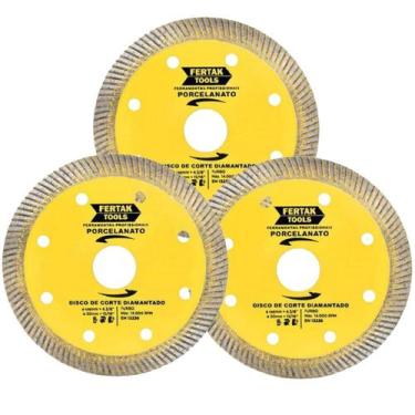 Imagem de Kit 3X Disco Diamantado Porcelanato Extrafino Fertak 280002