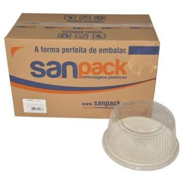 Imagem de Embalagem Pet Torta Média Tampa Alta Sanpack S-56 Bra C/50