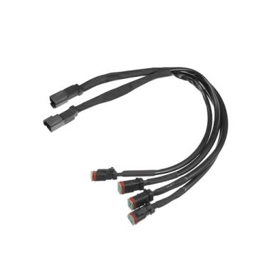 Imagem de Motoforti 2 peças 2 em 1 para DT para conector fêmea DTM adaptadores divisores para fiação de conectores de luz de lustre de trabalho LED, universal para carro, caminhão, plástico durável, preto