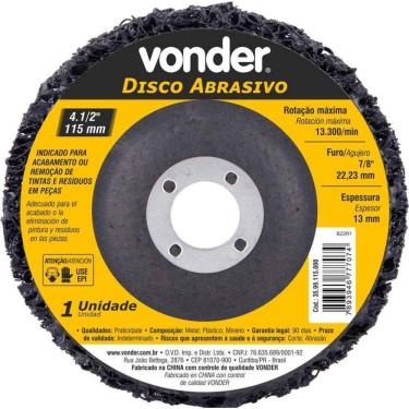 Imagem de Disco Abrasivo 4.1-2 115mm Vonder