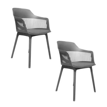 Imagem de Kit 2 Cadeiras Estofadas de Jantar Marcela Preto