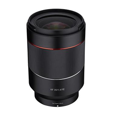 Imagem de Rokinon Lente AF 35 mm f/1.4 de armação completa com foco automático para montagem Sony FE, preta (IO3514-E)