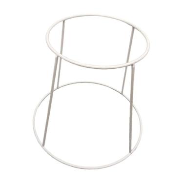 Imagem de SiaBiced Suporte de Exposição de Pizza E Frutos Do Mar de Dois Andares, Grade de Arame, Churrasqueira de aço Inoxidável, Suporte de Exposição de Sobremesas E P, Branco 15cm a 22cm, Tamanho real