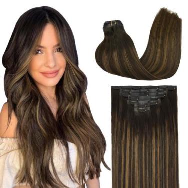 Imagem de Extensões de cabelo GOO GOO Real Human Hair 40 cm 130 g 7 unidades
