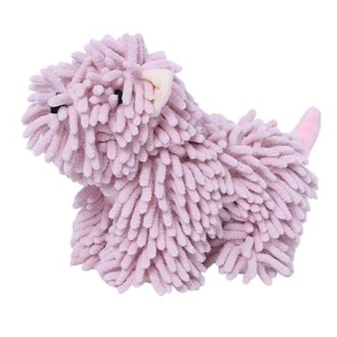 Imagem de Baoblaze Toalha de mão de chenille infantil, bola de chenille em formato de cachorrinho, acessório de cozinha multiuso, toalha de limpeza, pano de prato para, Rosa