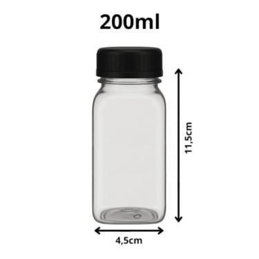 Imagem de 10 Garrafinhas PET 200ml / 300ml com Tampa Garafa p/Sucos e Caldo de Cana Direto da Fábrica (PRETO, 200ML)