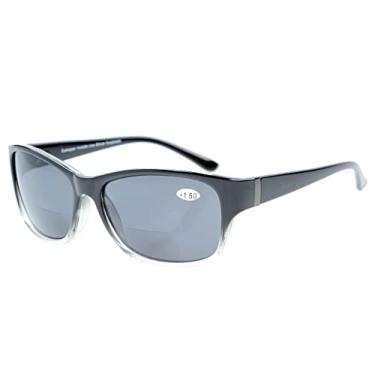 Imagem de Eyekepper Óculos de sol bifocais Sunshine Readers modernos bifocais, Armação preta e transparente, 1 Count (Pack of 1)