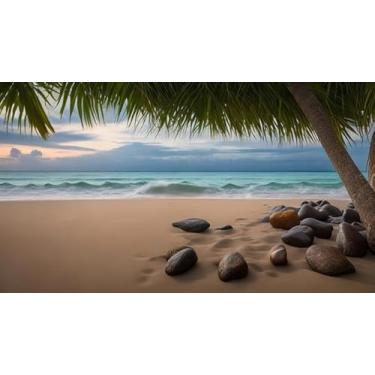 Imagem de Quadro Decorativo com Estampa Beautiful Coastal Landscape 40 x 40 Papel 1 unidade