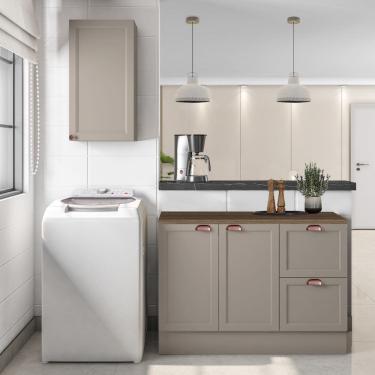 Imagem de Composição Cozinha Modulada Olivia 2 Peças 3 Portas com Tampo Poliman Móveis