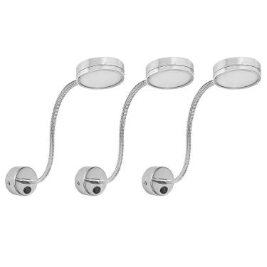 Imagem de Kit 3 Arandela Leitura Direcionável Cabeceira Led 5W 3000K